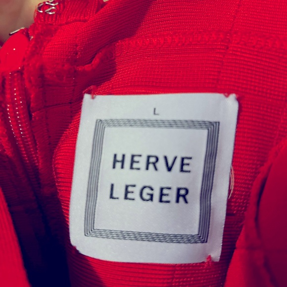 Herve Leger dress, color Red, size “L” - Picture 3 of 3